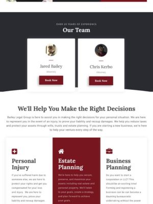 lawyer web design project